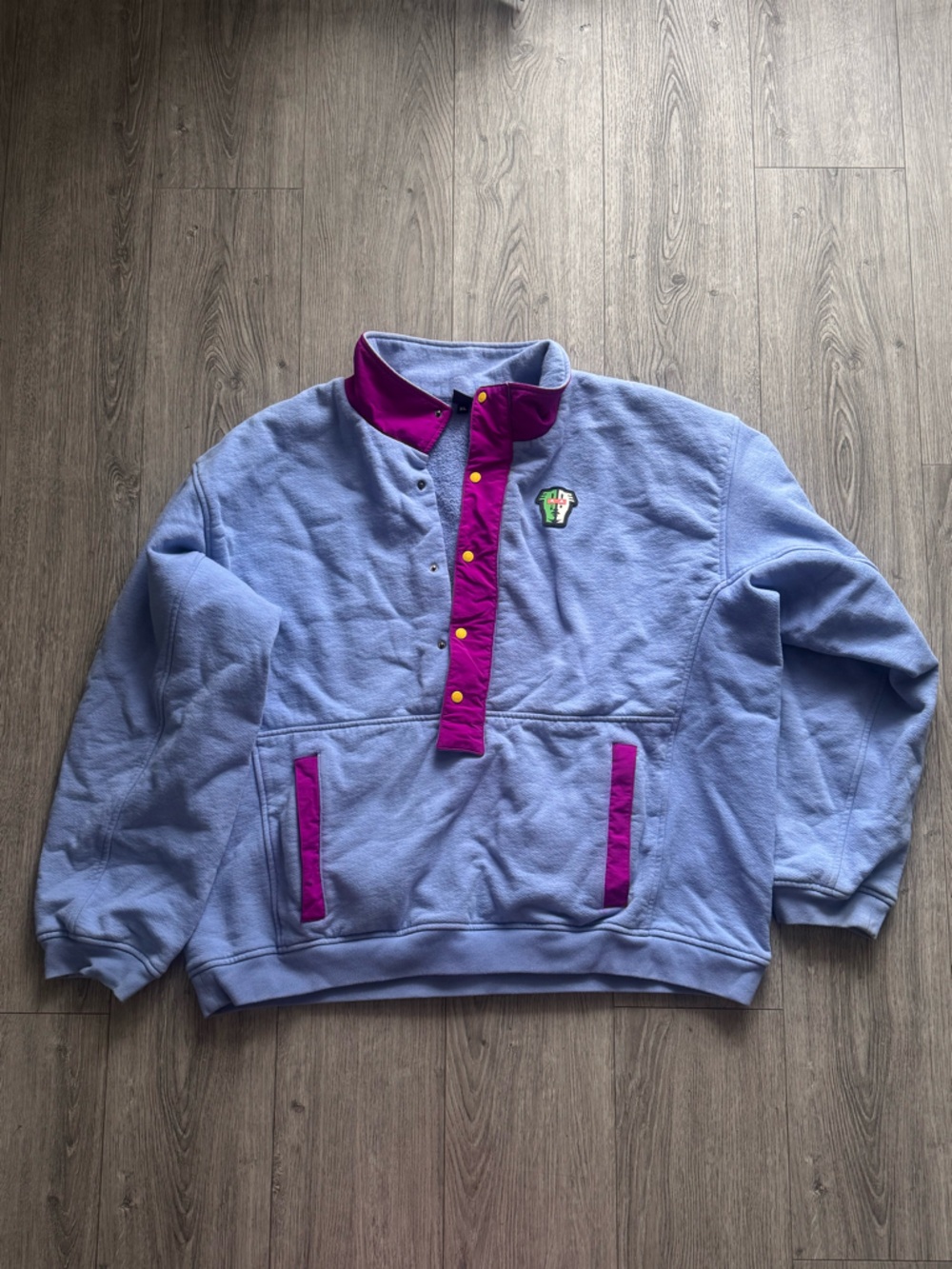 Brain dead Lavender Pullover with Magenta Trim